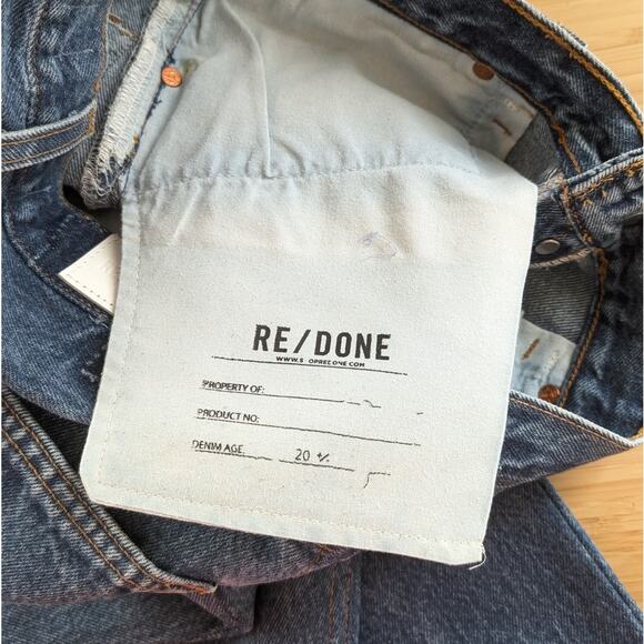 NWT Re/Done Levi's 1003HR Indigo Denim High-rise Skinny jeans, size 27 - Picture 4 of 11